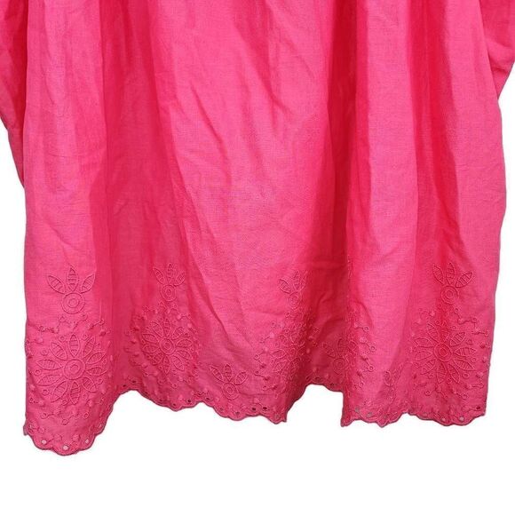 Lane Bryant Pink Ruffle Strap Eyelet Hem Sleeveless Top Size 20 - Picture 8 of 9